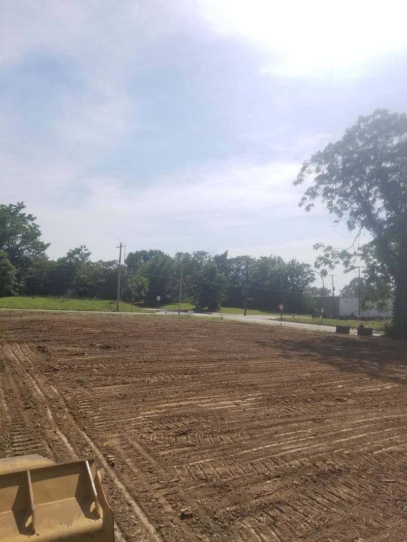 Earth being leveled for construction work