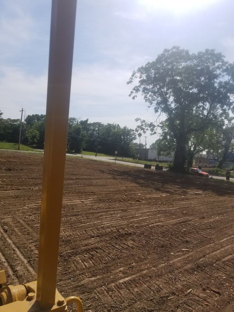 Earth being leveled for construction work