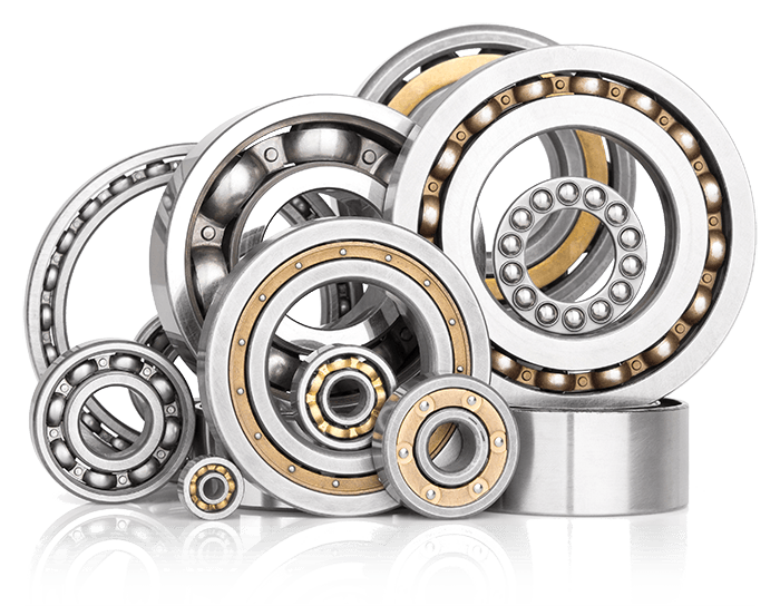 There are many different types of bearings in this picture.