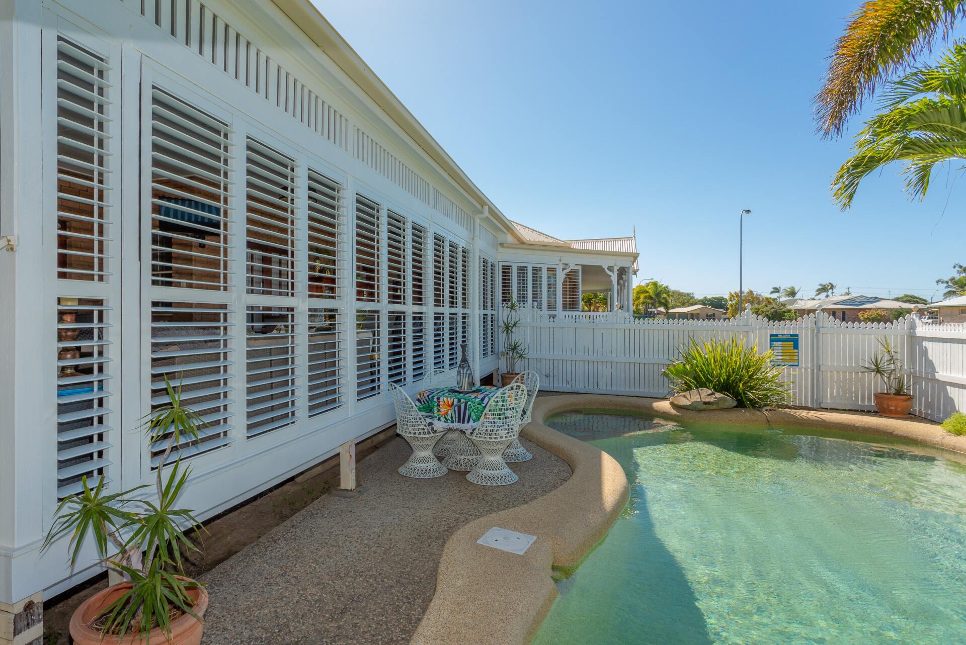 external aluminium shutters near pool area 3