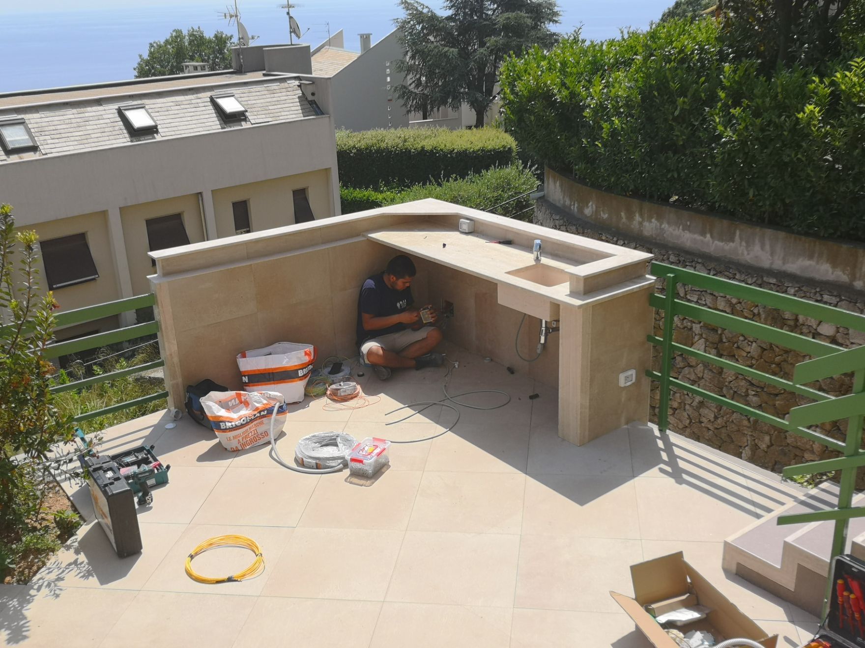 ristrutturazione zona barbecue
