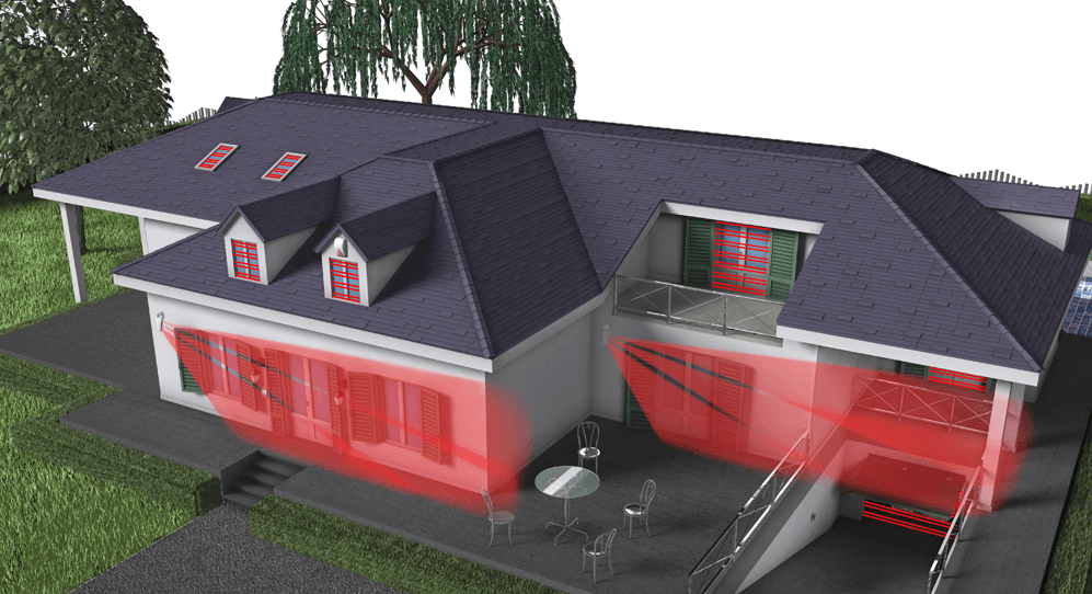 rappresentazione grafica di una casa ben sorvegliata