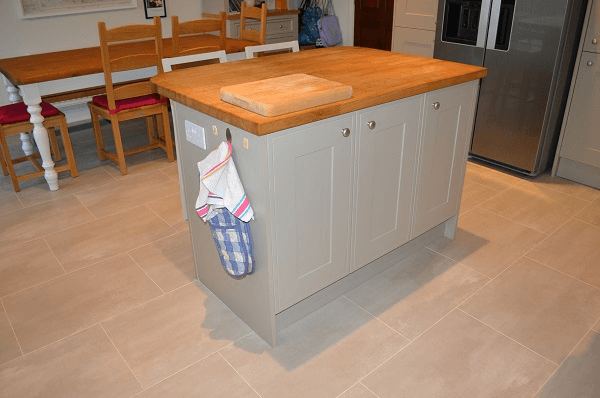 Valentino Kitchen Installation in Compton Martin Shaker style Dakar Island
