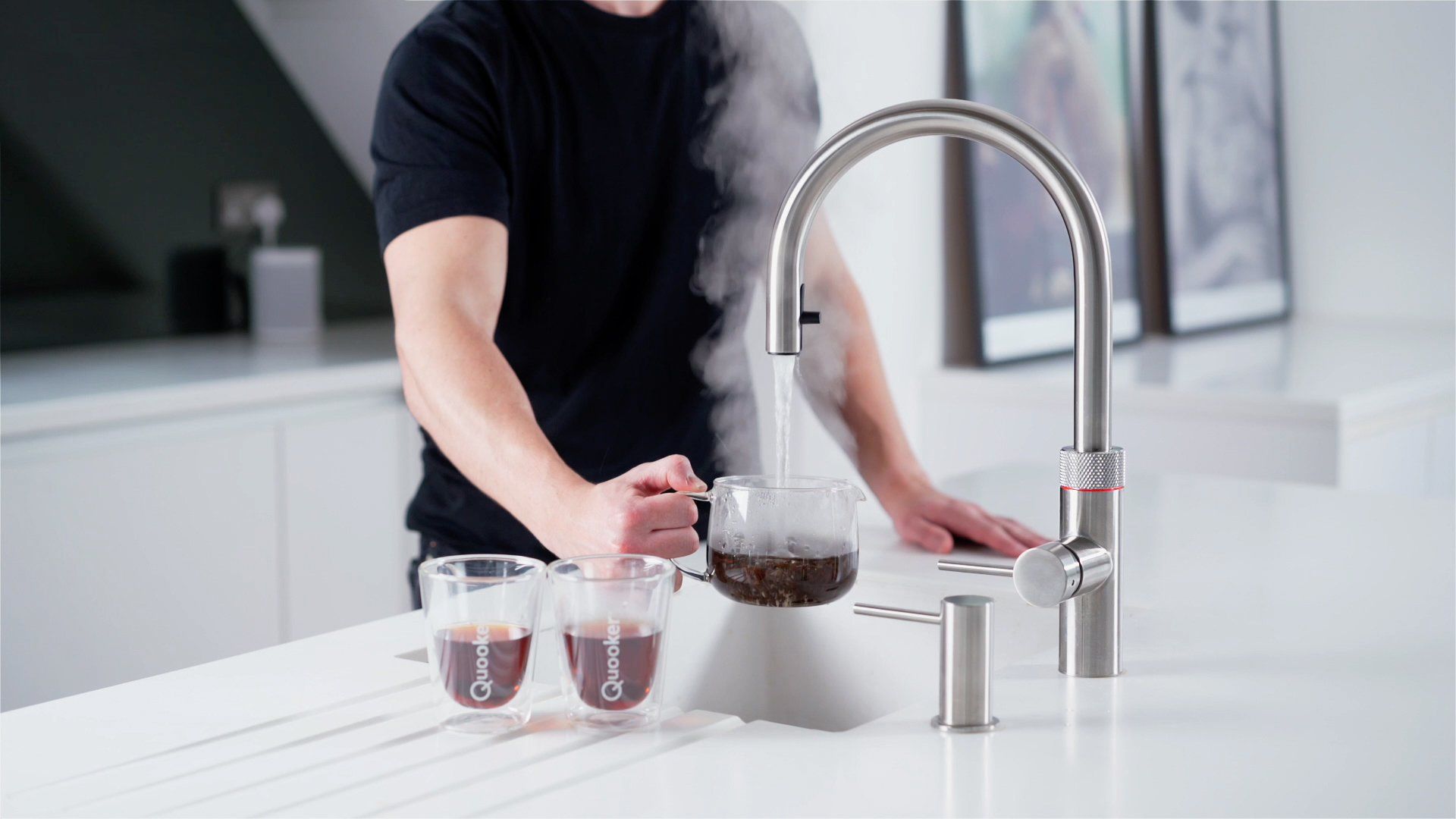 Valentino Kitchens Quooker CUBE installation supply sustainability boiling water tap