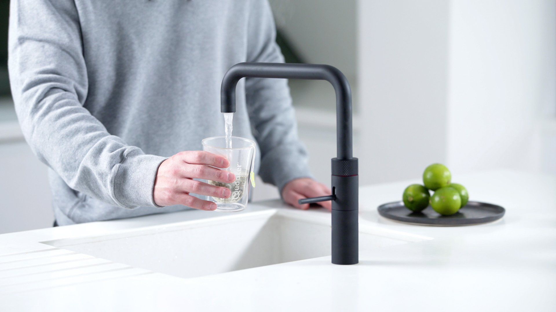 Valentino Kitchens Quooker CUBE installation supply sustainability boiling water tap