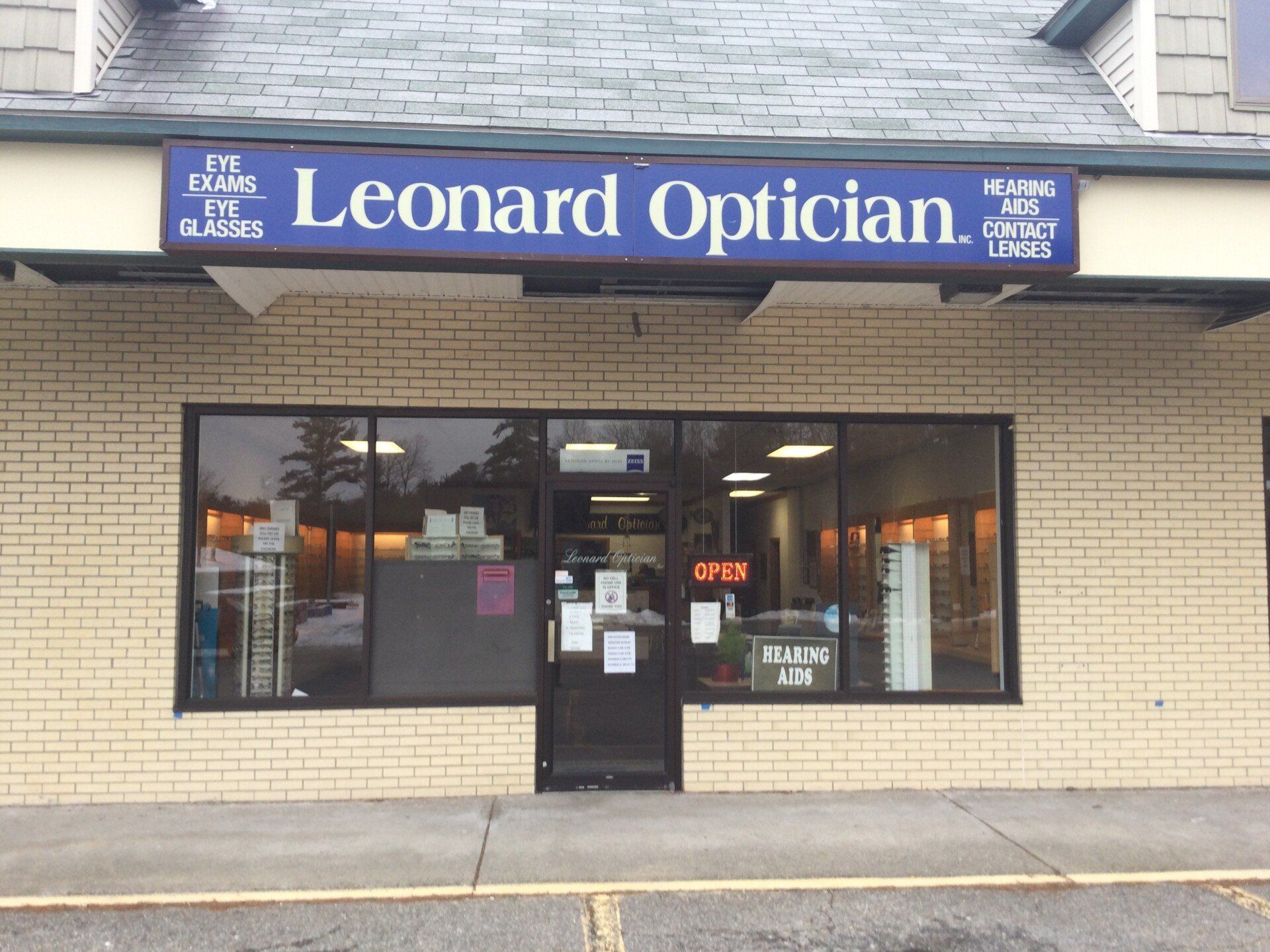 Leonardo Optician Store — Orange, MA — Leonard Optician Inc.