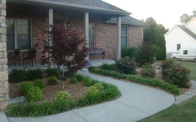 House Backyard with Plants Landscaping— Springfield, MO — Nixa Lawn Service