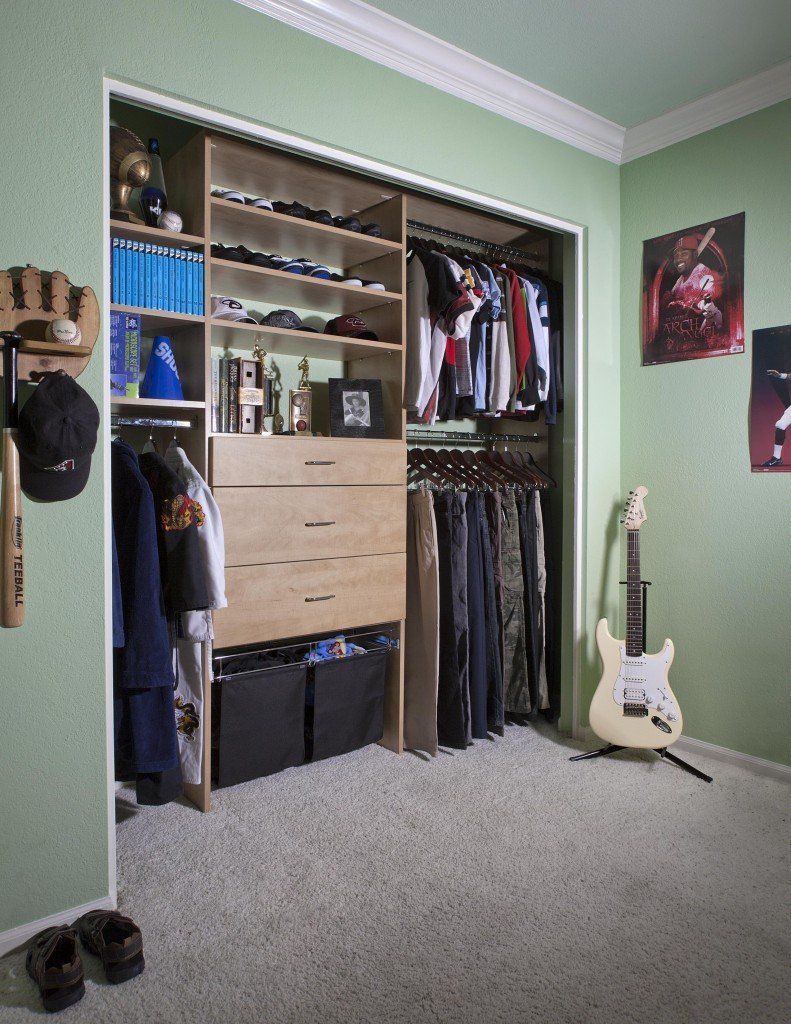 Kids Custom Closet System with Secret Finish