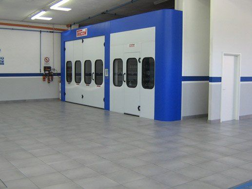 porte officina blu
