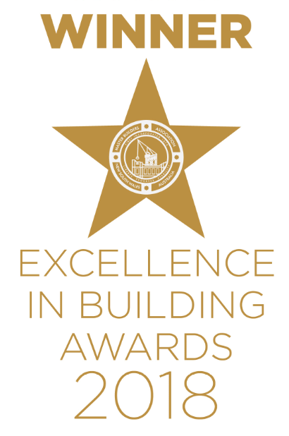 Gold star-shaped award with 