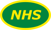 NHS logo: Yellow