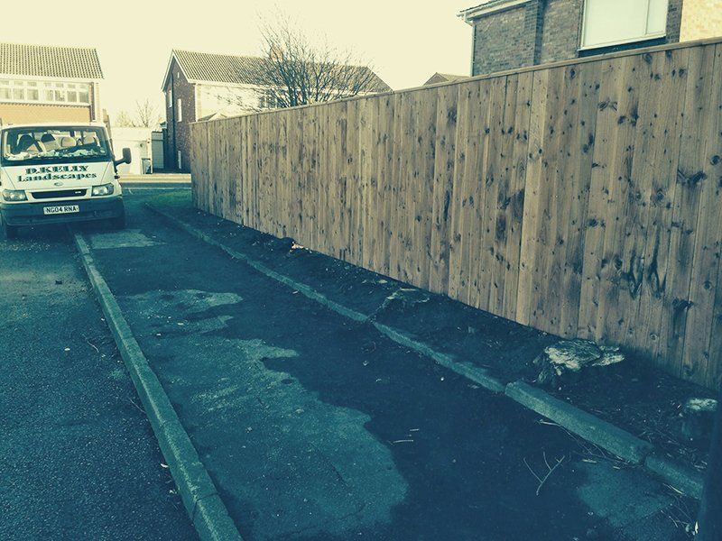 wooden fence installed