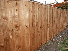 wooden fence installed