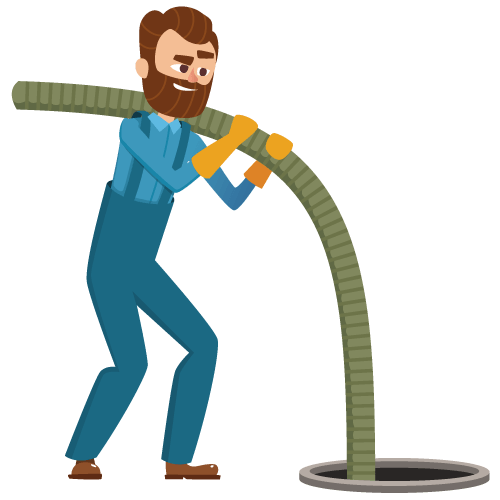 Worker Pumping Septic Tank — Delaware, OH — Wells Septic & Drain Cleaning Worker Pumping Septic Tank — Delaware, OH — Wells Septic & Drain Cleaning