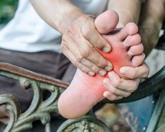Pain in the foot.