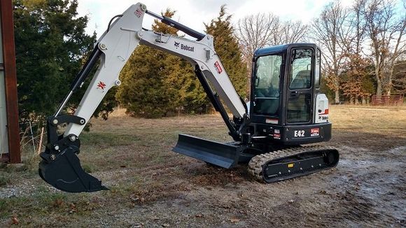 Excavator on new construction site
