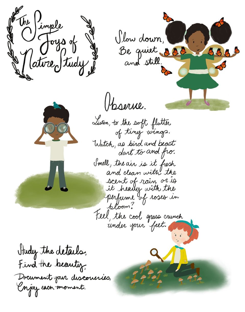 Nature study tips for kids; African American kids in nature