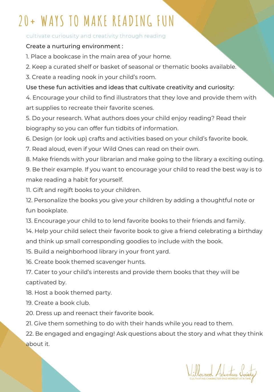 20+ ways to make reading fun for your child