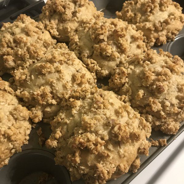 baked banana coconut pecan muffins