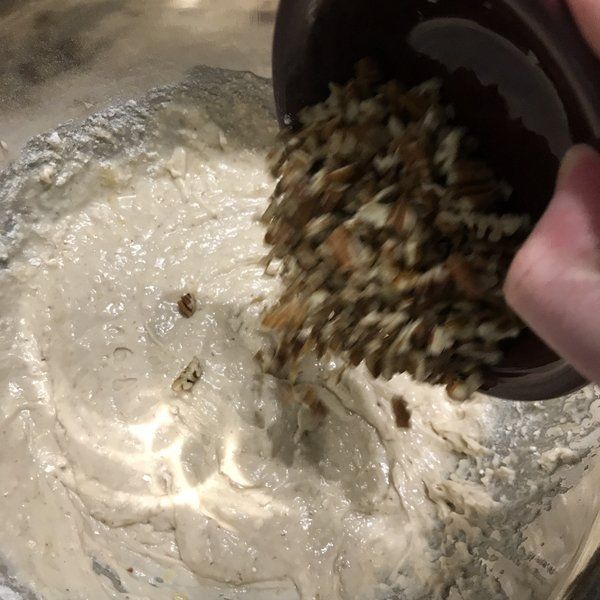 nuts added to batter