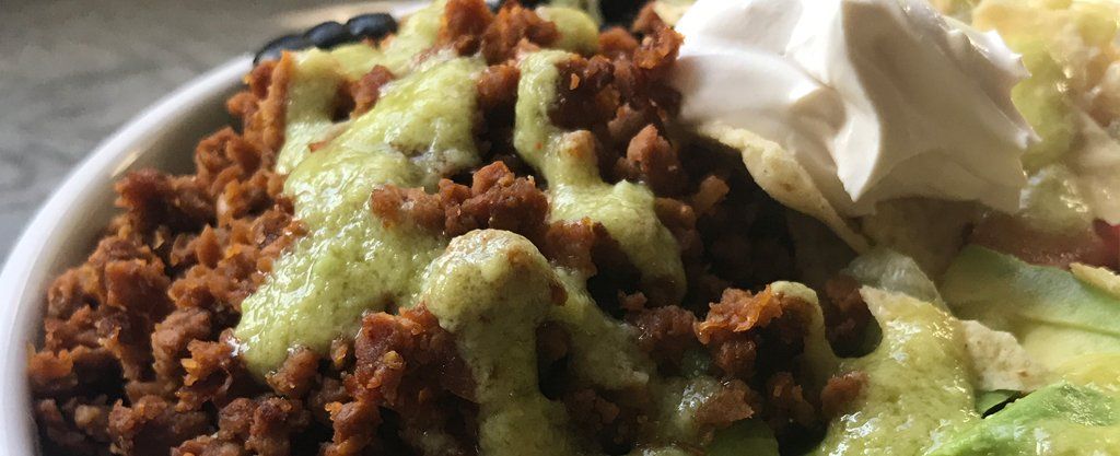 Taco Salad with Avocado Lime Dressing