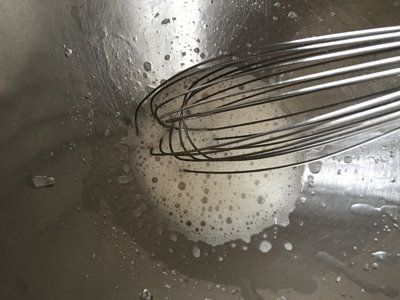 aquafaba with whisk