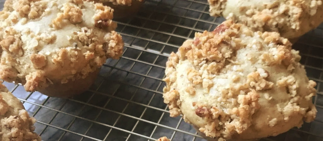 Banana Coconut Pecan Muffins