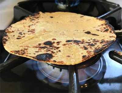 tortilla on burner