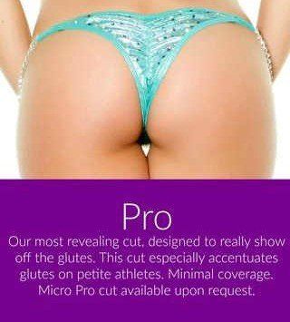 There are three cuts for bikini bottoms