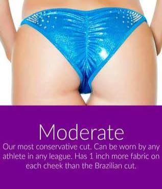 There are three cuts for bikini bottoms