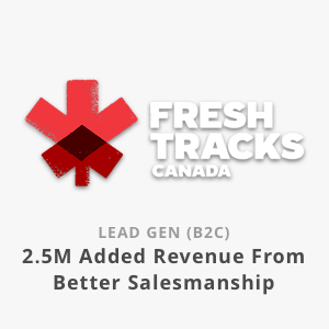 Logo for Fresh Tracks Canada with text 