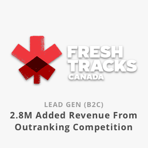 Logo for Fresh Tracks Canada with text 