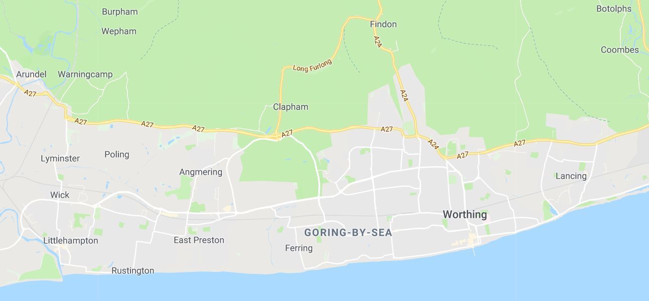 Area covered - Worthing, Goring, Ferring Lancing, Littlehampton, Angmering, Findon, East Preston