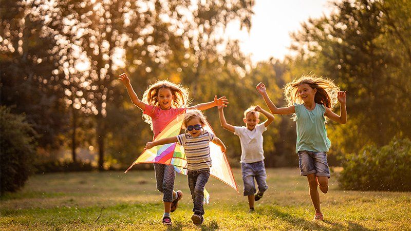 Kids Running in the Park