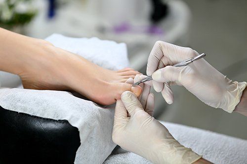 Chiropody Treatment in progress