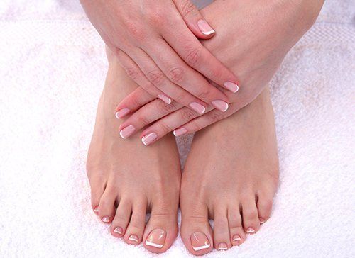 Closeup photo of a beautiful female feet
