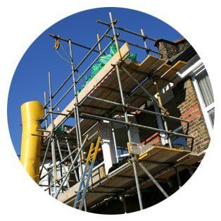upper floor scaffolding