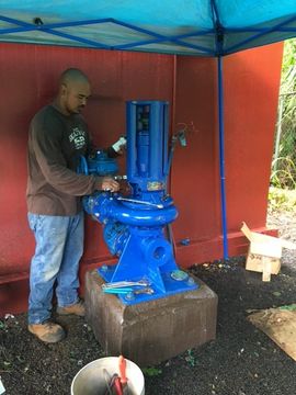Septic service tank install