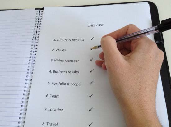 Checklist for job search from Core Element Recruitment