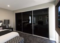 Black Glasses Sliding Doors