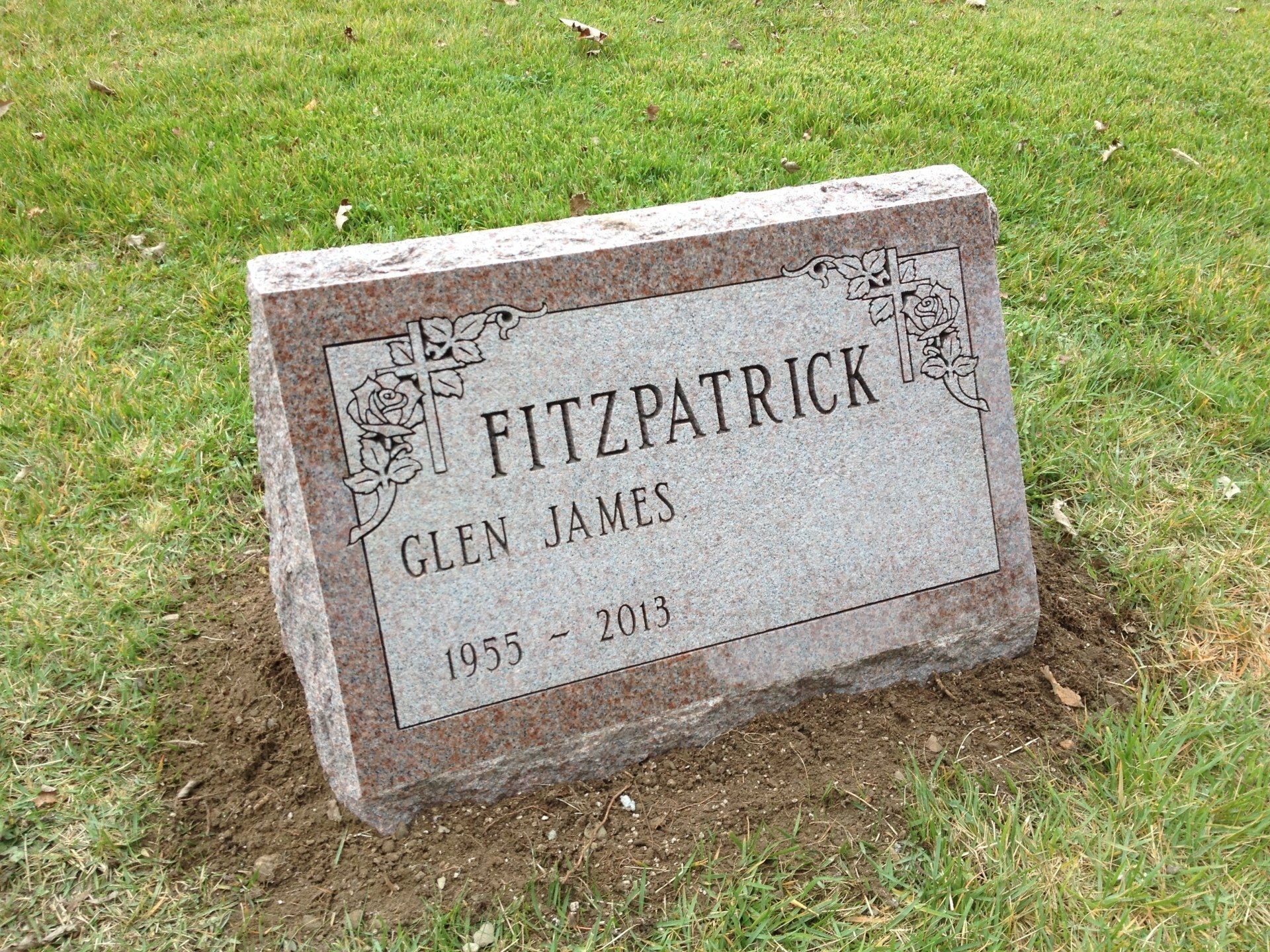 Fitzpatrick North American Pink Polished Face BRP Sides Flat Top Flat Carved Designs Deep Cut Lettering Single Outlined Panel