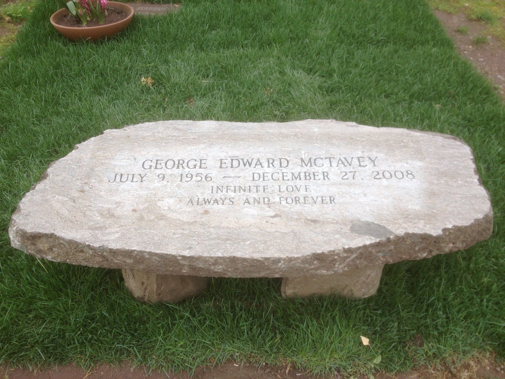 McTavey Natural Bench Deep Cut Lettering