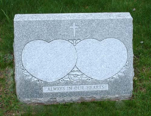 Blank Double Heart Grey Slant