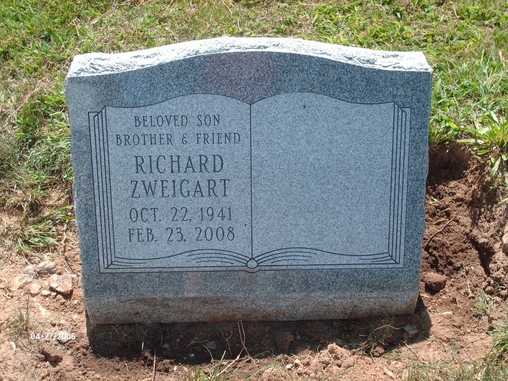 Zweigart barre grey serp top brp sides book panel multiple names deep carved lettering Polished Face