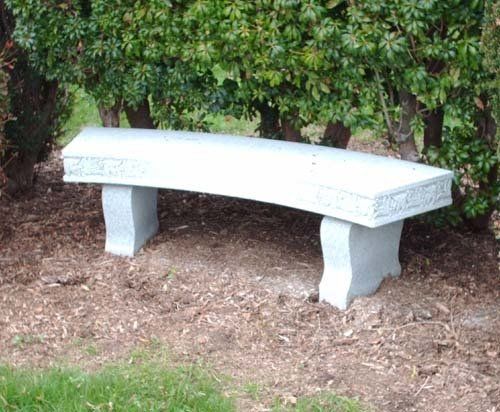 Curved Bench Hourglass Legs Steeled Legs Sawed Top