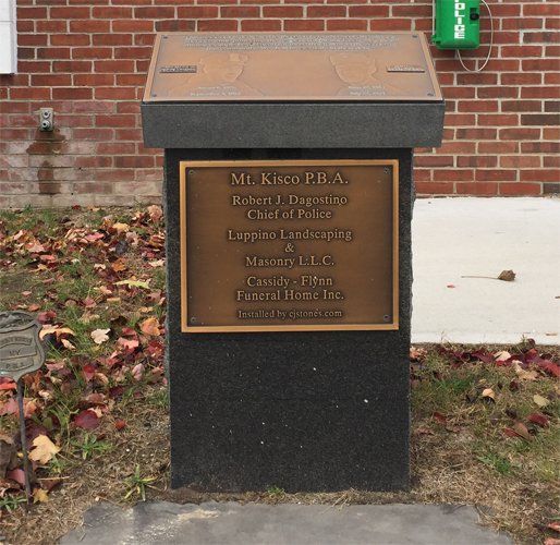 Landscaping Stone Plaque — Bedford Village, NY — CJ Stones