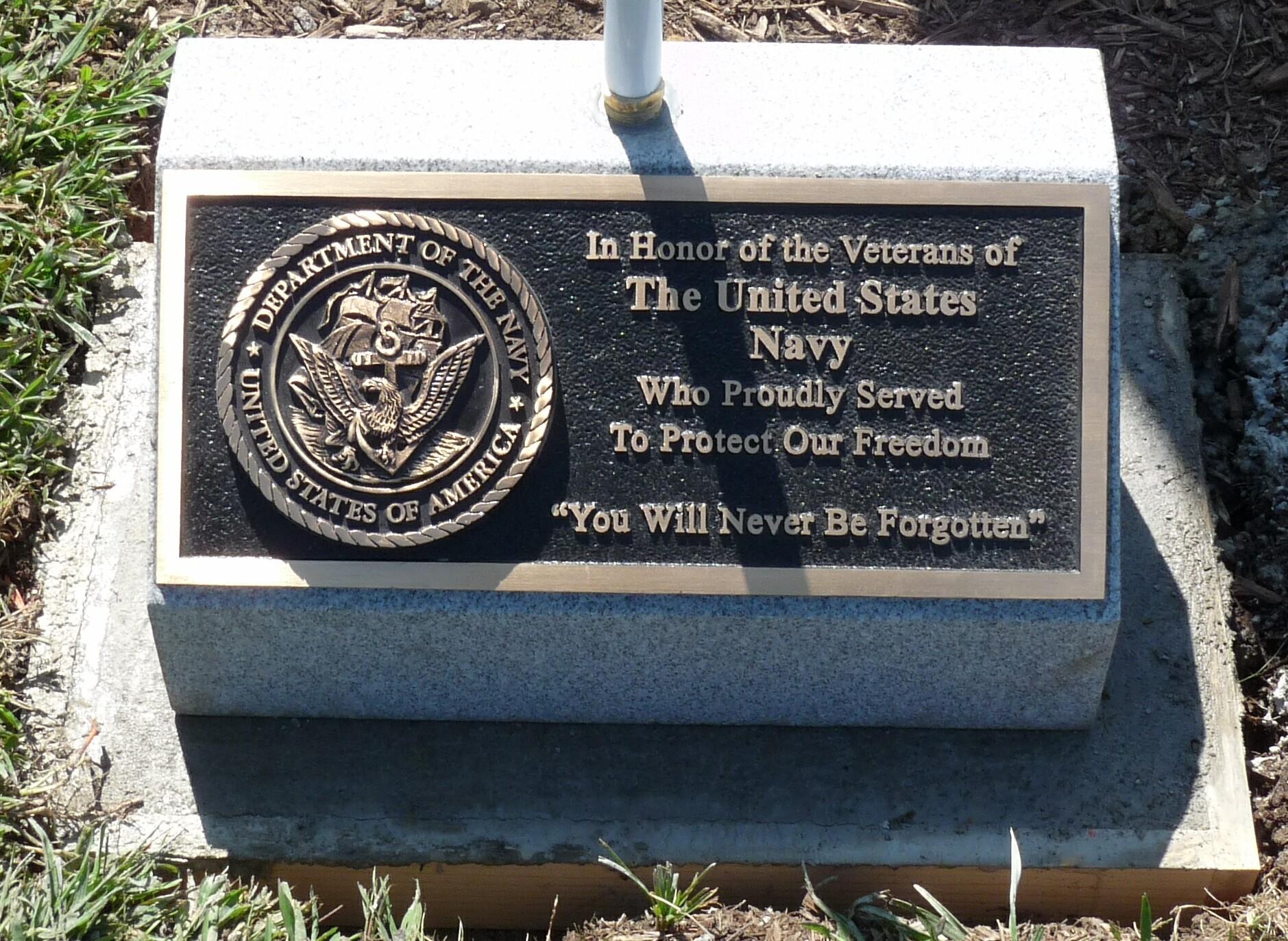 U.S Navy Gravestone — Bedford Village, NY — CJ Stones