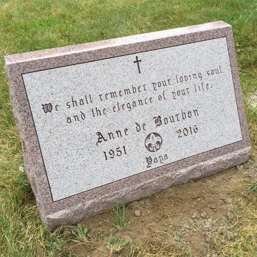 Anne De Bourbon North American Pink Polished Face Polished Top BRP Sides Flat Top Single Outlined Panel Deep Cut Lettering