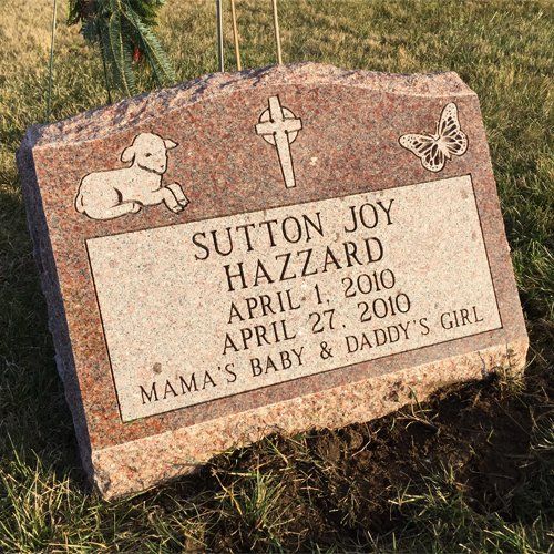 Hazzard Canadian Pink Polished Face BRP Sides Serp Top Flat Carved Designs Single Outlined Panel Deep Cut Lettering