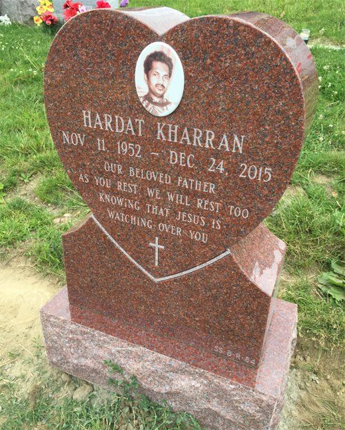 Side View of Kharran Headstones — Bedford Village, NY — CJ Stones